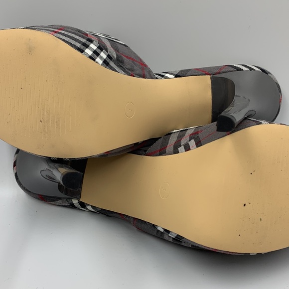 Plaid platform mule/slides. - Picture 4 of 4
